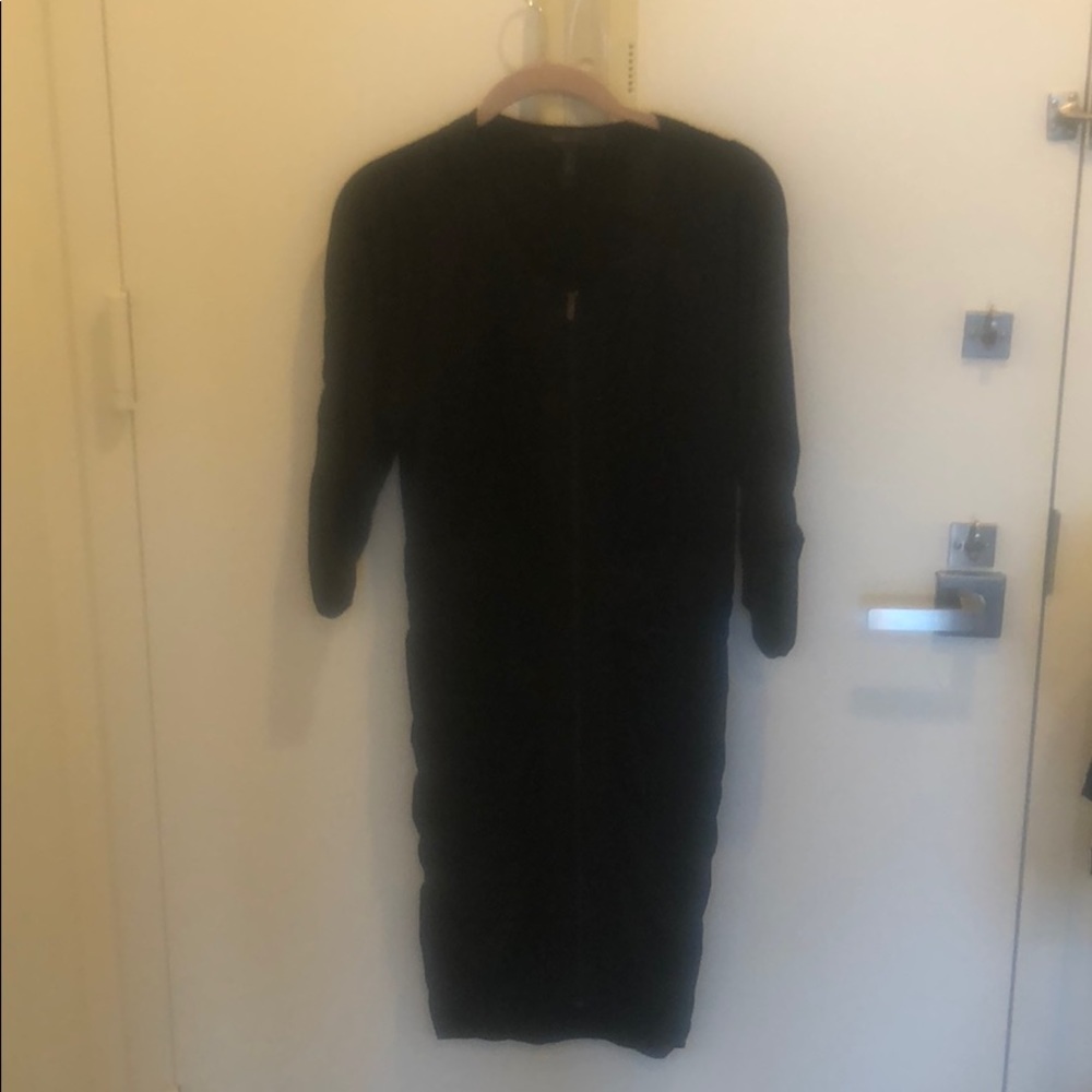 BCBG size small black zip up dress